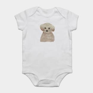 Watercolor cute  puppy Baby Bodysuit